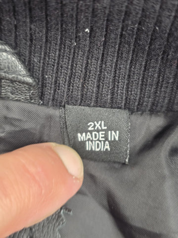 Vintage Original Harley Davidson 120th Anniversary Bomber Leather Jacket. 2XL.