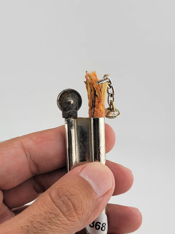 Antique Trench Art French Pocket Cigarette Lighter, C 1915 Silverplated. Working