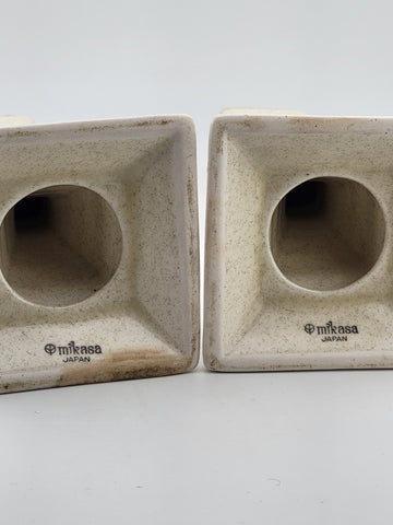 Vintage Mikasa Candlesticks Garden Club Day Dreams Blue Flowers Floral Japan