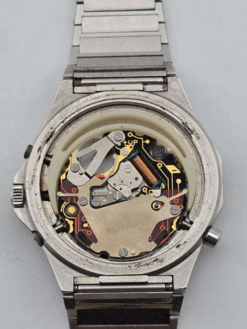 1987 42mm Breitling 80972 Jupiter Navitimer 3300 Quartz Watch. Untested. As-is.