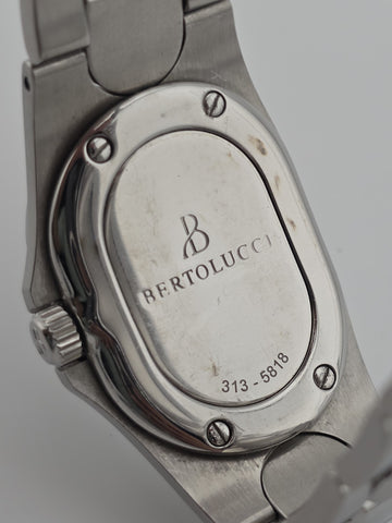 Vintage Bertolucci Serena Swiss Made Ladie Quartz Watch Ref 313-5818 Steel Works