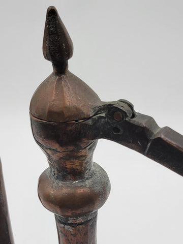 Antique 19th C Large Copper Ewer Islamic Pitcher Hand Forged. Middle Eastern.