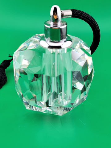 Vintage Oleg Cassini Crystal  Perfume  Bottle with  Atomizer New, unused