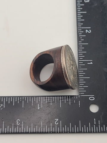 1936 Texas Independence Centennial Half Dollar Coin Ring Remember the Alamo.