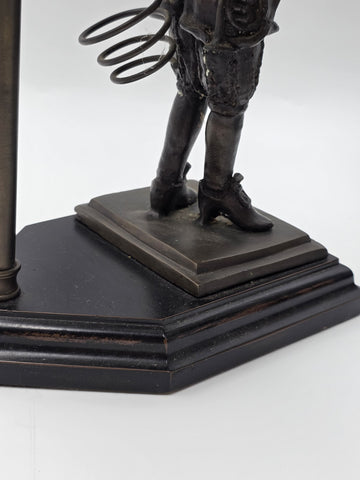 Vintage Pair Bronze Singerie Monkey Courtier Figural Table Lamps. Adjustable.