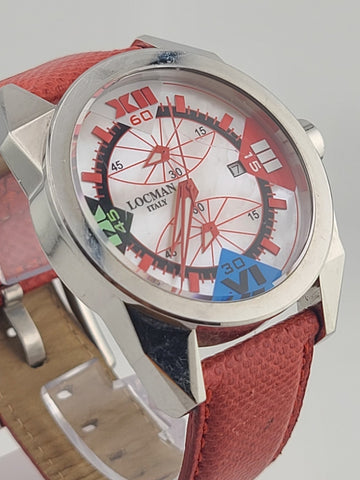 LOCMAN Cavallo Pazzo Chronograph Mother-of-Pearl Quartz Watch REF 161 Mens 40x47