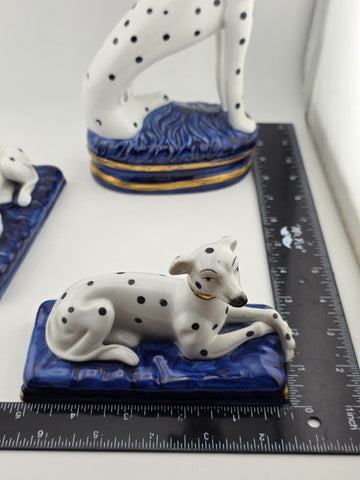 Set Of 3 Vintage Fitz and Floyd Staffordshire Style Dalmatian Dog Figurines