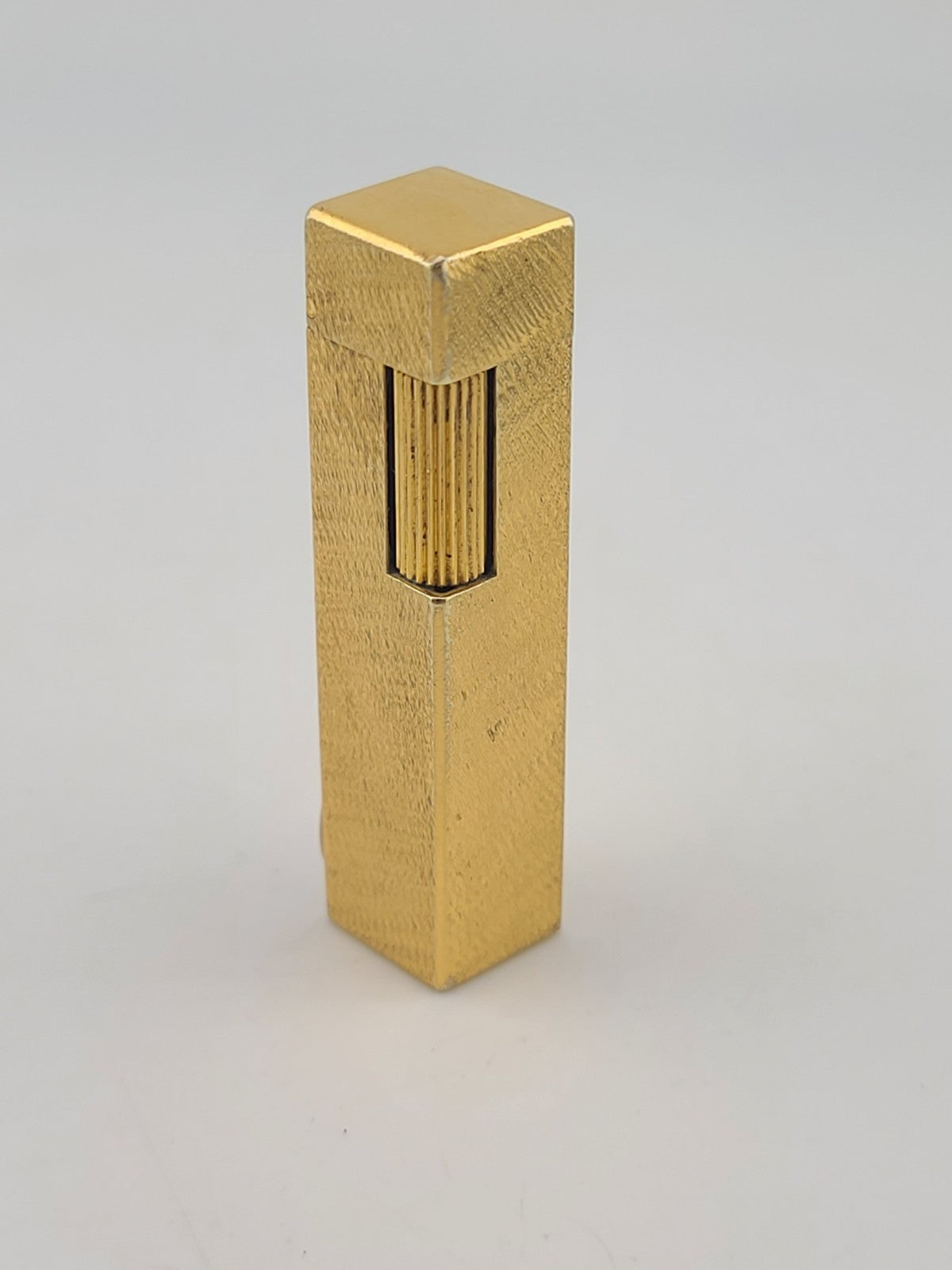 Rare Vintage Cube Cartier Lighter - 18k Yellow Gold Plated Cigarette Lighter
