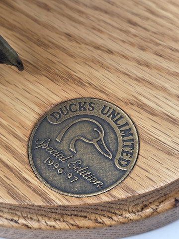 1996-97 Ducks Unlimited Gordan Alcorn Drake wood Duck Decoy Statue. Signed.