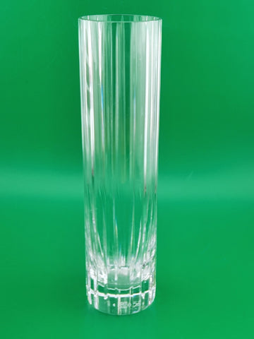 Vintage Baccarat Crystal HARMONIE Vertical Cuts Cylinder Flower Vase  7 "