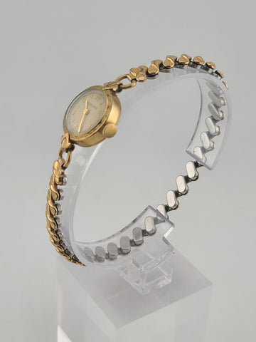 Antique 1940's Small Bulova 10k Gold Filled Ladies Swiss Wrist Watch. Working.