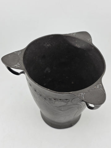 Rare Antique Kayserzinn 4394 Art Nouveau Jugendstil Pewter Vase c1900 German