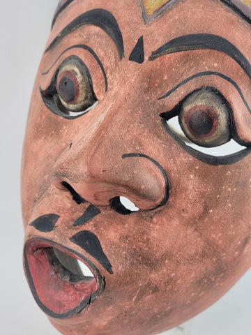 Antique Balinese Carved Wooden Dance Mask. beautiful collection & display piece
