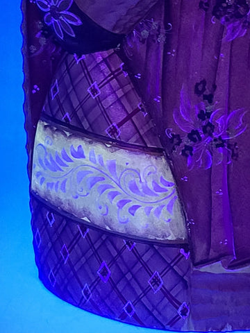 Ded Moroz Russian Hand Carved Wooden Santa Figurine Sergiyev Posad. Fluorescent.