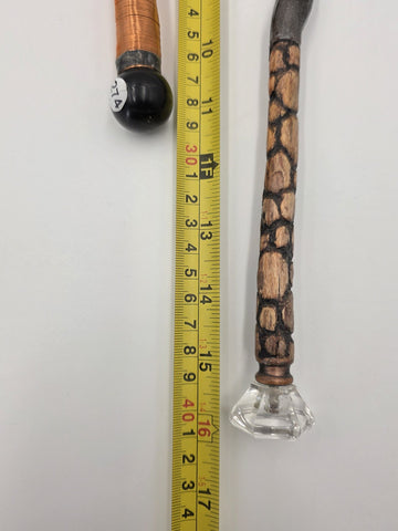 Set Of 2 Rare One Of A Kind Handmade Wooden Magic Wand Fantasy Staff Cosplay.