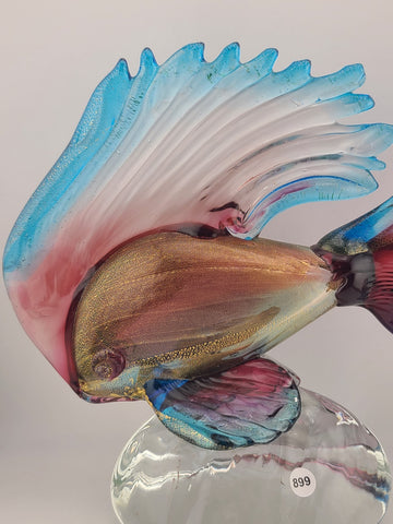 Rare Marco Guiman Venetian Aventurine Italian Art Glass Fish MINT Signed 480/500