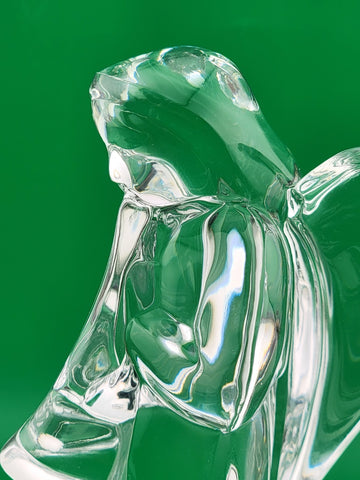 BACCARAT France Crystal ANGEL With HORN Nativity Figurine Discontinued 6"