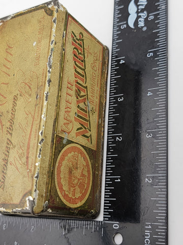 LAFAYETTE TOBACCO TIN MIXTURE HINGED LID MARBURG BROS BALTIMORE MD VINTAGE
