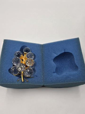 Vintage Swarovski Silver Crystal Grapes 7550 NR 30015 Austria Original Box