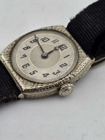 Rare Antique C 1915 E. Blancpain Swiss Manual 15j Watch. Engraved Case.  Working