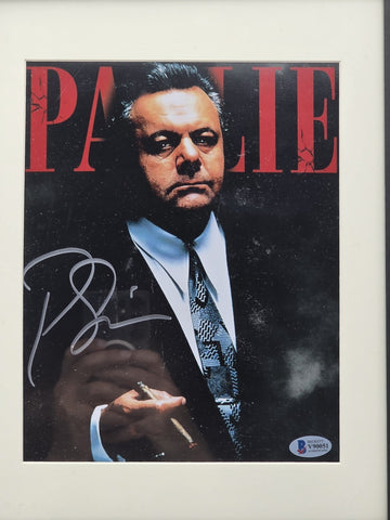 Paul Sorvino Autographed Goodfellas Paulie Cicero Photo BAS Beckett Framed