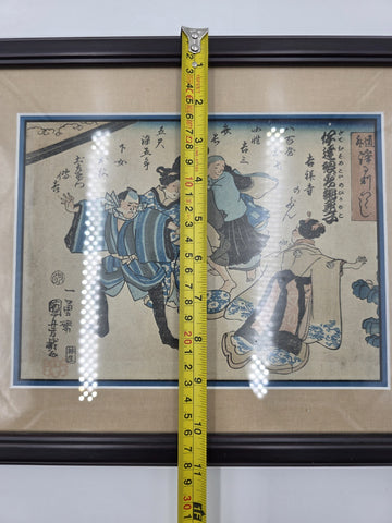 Original Utagawa Kuniyoshi Edo Period Japanese Woodblock Print Ukiyo-e c1850