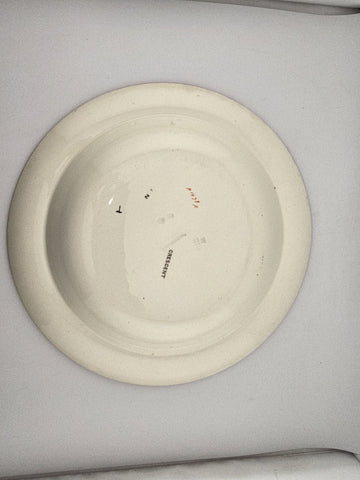Rare Antique Set of 4 1882 & 83 Wedgwood Queensware dinner plates. VG Condition