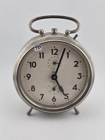 Vintage Wehrle 3 In 1 Mechanical Alarm Clock  Made In Germany 1960. Untested