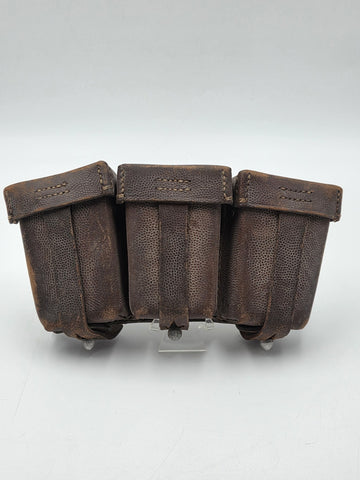 WWII German 1938 K98 Mauser Leather Ammo Pouch Karl Böcker Waldbröl Wehrmacht