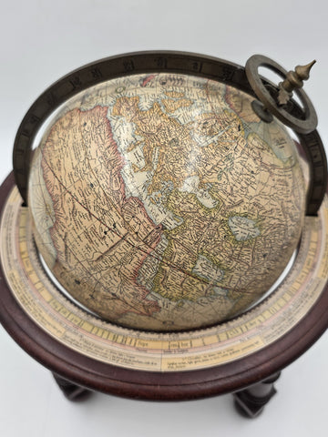VTG Old World Zodiac Astrology Wooden Desktop 11” Globe w/ Stand -Made in Italy