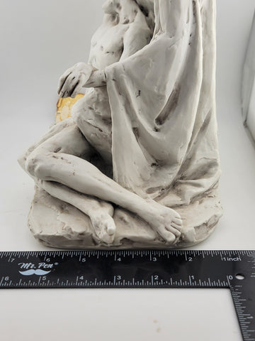 Capodimonte Benacchio Triade La Pietat De Michelangelo porcelain statue Signed.