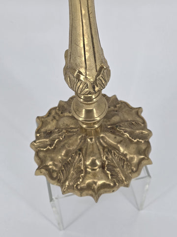 Rare Antique C 1900's XL French Rococo Style Gilt Brass 5 Arm Candelabra 26”