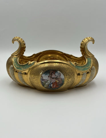 Gilded Le Mieux  China Gondola Bowl Hand Painted 24K Gold - Europe 1936-1939