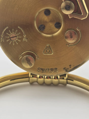 Rare Bucherer IMHOF TRAVEL CLOCK 8 DAY SWITZERLAND. Working Condition. Read.