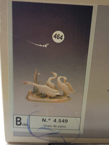 Lladro #4549 Geese With Snail on Reeds Large Porcelain Figurine-RARE RETIRED!