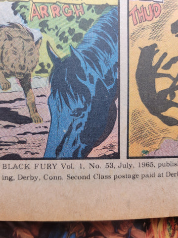 Lot Of 3 Black Fury Comic Books, 1964 & 1965 Good Cond. Ungraded.
