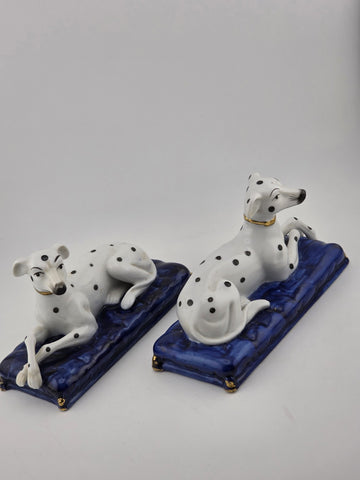 Set Of 3 Vintage Fitz and Floyd Staffordshire Style Dalmatian Dog Figurines