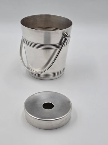 Vintage Christofle France Silverplate Art Deco Ice Bucket Wine Cooler Insert