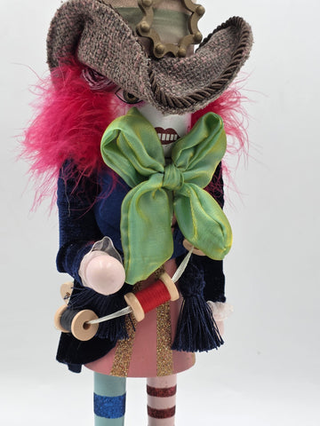 Rare Kurt S. Adler, Inc. HA0381 Kurt Adler 18" Hollywood Mad Hatter Nutcracker.