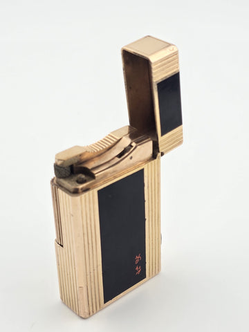 Vintage Authentic St Dupont Laque De Chine France Gold Plated Ligne 1 Lighter