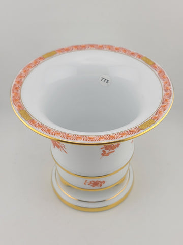 Rare Herend Hand Painted Floral Cachepot Jardiniere Ball Footed Pedestal Vase