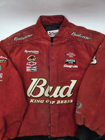 NASCAR Chase Authentics Dale Earnhardt Jr Budweiser Racing Jacket Sz 2XL Red
