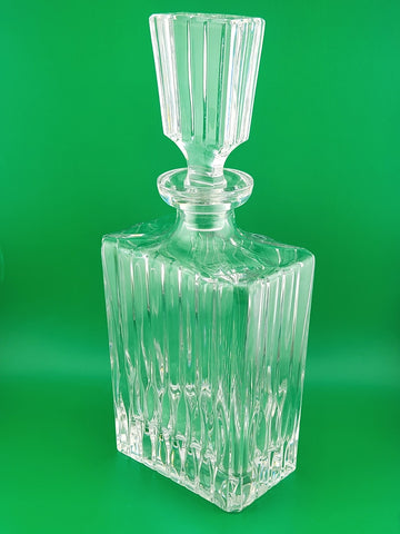ANTIQUE HEAVY GERMAN MIKASA CRYSTAL LIQUOR EMPTY DECANTER WHISKEY SPIRITS