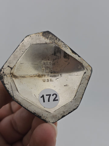 Ultra Rare Antique 1912 Art Deco Weidlich Brothers silver plated desk lighter