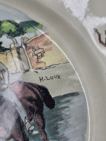 Set Of 6 OBERNAI SARREGUEMINES FRANCE FREE GRINDLEY AND CO BM32 CERAMIC PLATES