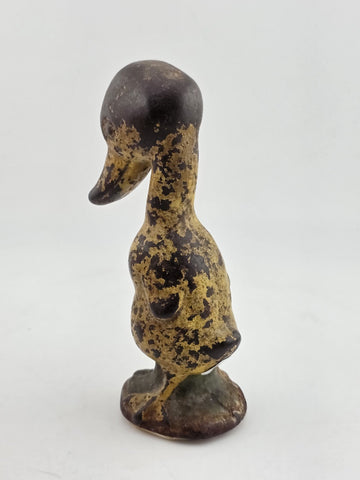 ANTIQUE HUBLEY TOY CO. SOLID CAST IRON DUCK BIRD PAPERWEIGHT CHILD ROOM DOORSTOP