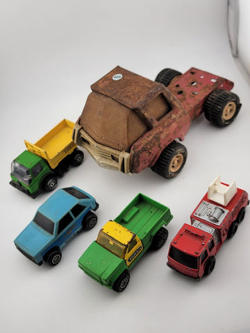 Lot Of 5 Small Vintage Collectible Tonka Cars And Trucks.