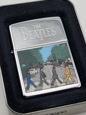 Rare 1996 Retired  Beatles Abbey Road Zippo Lighter. Appears To Be Unfired W Box