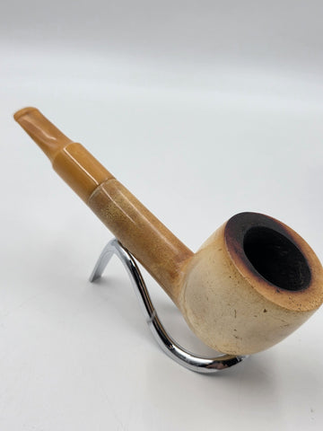 Antique D.P. Ehrlich Boston Large Meerschaum Tobacco Pipe Genuine Amber Stem