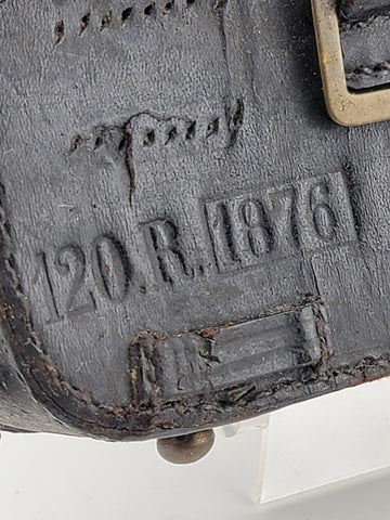 Private: Antique 1876 Indian Wars 120R Leather Cartridge / Ammo Pouch Arsenal